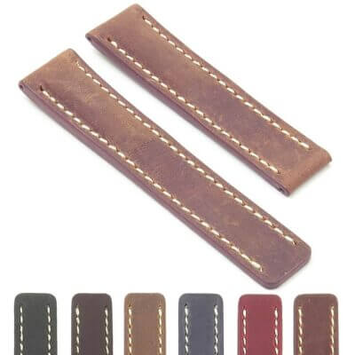 Venture Distressed Leather Watch Band by DASSARI in multiple colors. Available in 20mm, 22mm, and 24mm sizes. Perfect for adding style to your watch collection