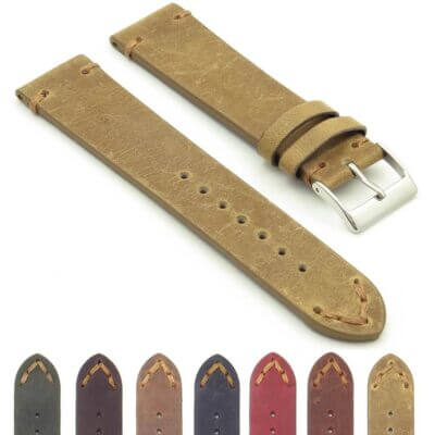 Discover the Tribute Vintage Italian Leather Watch Strap by DASSARI, available in sizes 18mm to 26mm. Perfect for a stylish upgrade to your watch collection