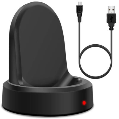 Charger for Samsung Gear S2 and Classic. Convenient and efficient charging dock with USB cable included. Perfect accessory for keeping your smartwatch powered up