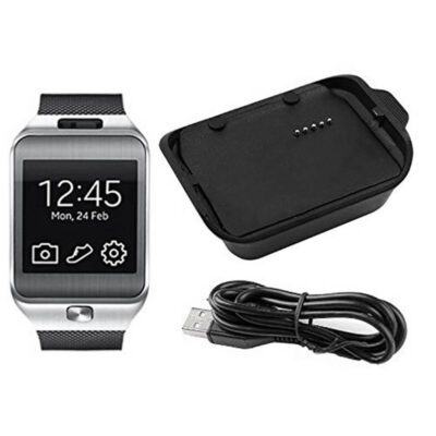 Charger for Samsung Galaxy Gear 2 R380, featuring a sleek design with a USB cable for easy charging. Perfect accessory to keep your smartwatch powered up