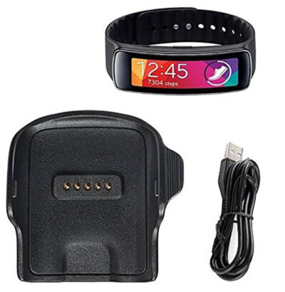 Charger for Samsung Galaxy Gear Fit R350, perfect for keeping your fitness tracker powered. Includes charging dock and USB cable. Ideal accessory for your smartwatch collection