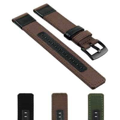 Durable Canvas Strap for Suunto Core with Matte Black Buckle. Perfect for outdoor adventures, stylish and comfortable. Upgrade your watch accessories with Ele Straps!