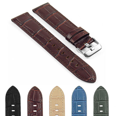 Elevate your style with the 20mm Croc Embossed Italian Leather Smart Watch Strap. Durable, elegant, and perfect for any occasion. Shop now at Ele Straps for premium watch bands!