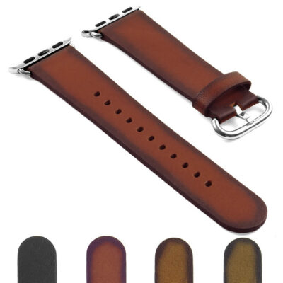 DASSARI Woodland Strap for Apple Watch in rich brown leather. Available in sizes 38mm, 40mm, 42mm, and 44mm. Upgrade your style with this premium watch band