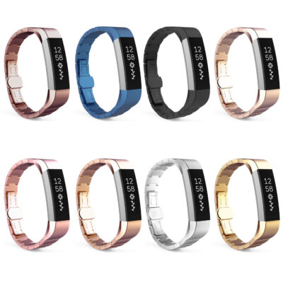 Shop our Modern Stainless Steel Band for Fitbit Alta. Available in multiple colors, this stylish and durable watch strap enhances your fitness tracker while providing comfort