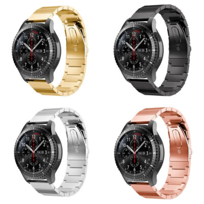 Stylish Link Bracelet for Samsung Gear S3 Classic/Frontier available in gold, silver, black, and rose gold. Perfect for enhancing your smartwatch with a modern look