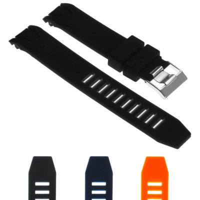 Durable silicone watch band for Omega Seamaster Planet Ocean. Available in 20mm and 22mm sizes, this rubber strap combines comfort and style for your timepiece