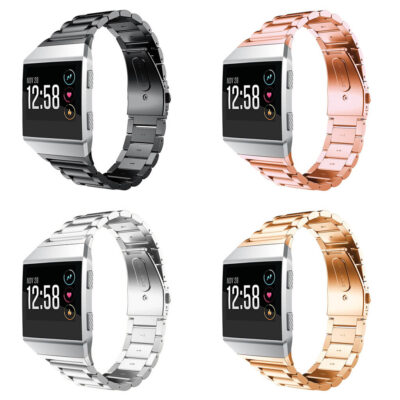 Stylish Everyday Bracelet for Fitbit Ionic available in four colors: black, silver, rose gold, and gold. Perfect for adding a touch of elegance to your fitness tracker