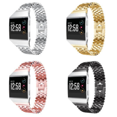 Elevate your style with the Hex Link Replacement Bracelet for Fitbit Ionic. Available in silver, gold, rose gold, and black, this durable strap adds elegance to your smartwatch