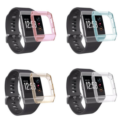 Shop the Case Protector for Fitbit Ionic at Ele Straps. This durable accessory safeguards your smartwatch with stylish options in pink, clear, and more. Perfect for everyday wear!