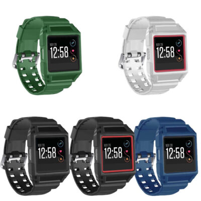 TPU Strap with Case Protector for Fitbit Ionic, available in multiple colors. Durable and stylish, this strap enhances your watch while providing essential protection. Perfect for active lifestyles!