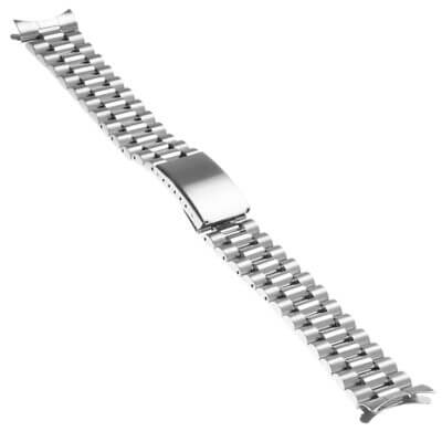 Stainless Steel Watch Band Bracelet in sleek metal design, available in 20mm and 22mm sizes. Perfect for upgrading your watch with style and durability