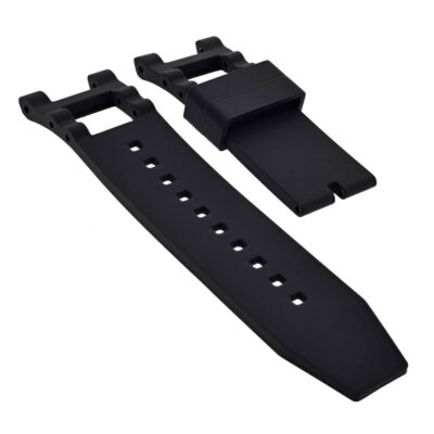 Black silicone rubber watch strap designed for Invicta Subaqua Noma 3. Durable and comfortable, this strap enhances your watch's style and functionality. Perfect for everyday wear