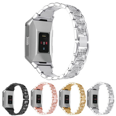 Elevate your style with our Rhinestone Chain Bracelet for Fitbit Ionic. This elegant watch band features sparkling rhinestones and is available in multiple colors for a chic look