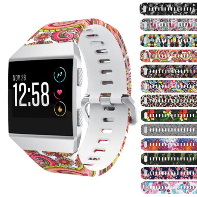 Colorful patterned rubber strap for Fitbit Ionic. Upgrade your smartwatch with this stylish, comfortable band. Perfect for fitness enthusiasts and fashion lovers alike!