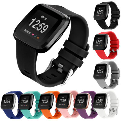 Active Band for Fitbit Versa & Versa 2 in various colors. Durable and stylish silicone design perfect for workouts or daily wear, ensuring comfort and flexibility