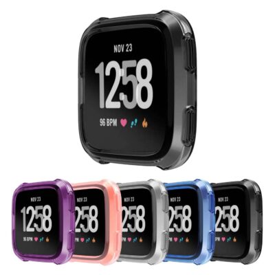 Protective Case for Fitbit Versa in multiple colors. Durable design offers superior protection for your smartwatch. Ideal for fitness enthusiasts seeking style and safety