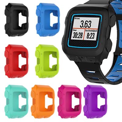 Colorful protective cases for the Garmin Forerunner 920XT, available in black, red, blue, green, orange, teal, pink, and purple, designed to safeguard your watch while adding style