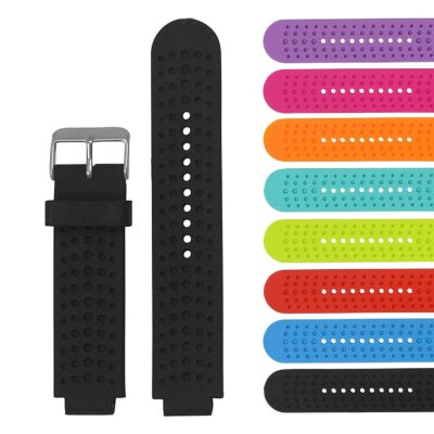 Active Band for Garmin Forerunner 220/230/235/260/735XT/Approach S5/S6/S20. Durable, breathable silicone strap available in multiple vibrant colors for a perfect fit