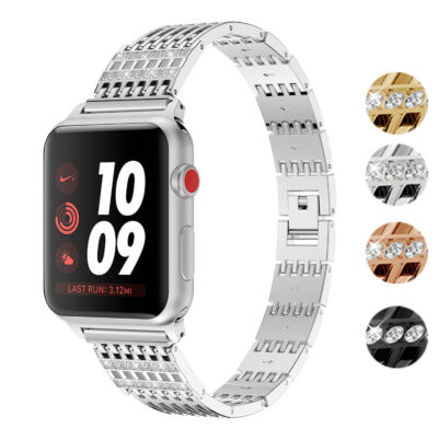 Elegant Prestige Bracelet for Apple Watch, available in sizes 38mm to 45mm. Stylish metal design with sparkling accents, perfect for elevating your watch accessory collection