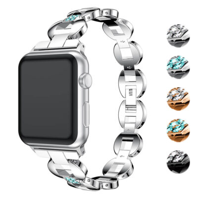 Elevate your style with the ColorPop Evening Bracelet for Apple Watch. Available in sizes 38mm to 45mm, this elegant strap features sparkling accents for a chic look