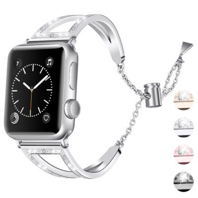 Elevate your style with the Glamour Cuff for Apple Watch. Available in sizes 38mm to 45mm, this chic strap features sparkling accents for a fashionable look. Perfect for any occasion!