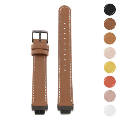 Leather band with black buckle for Fitbit Inspire & Inspire HR. Stylish and durable, this strap enhances your smartwatch while providing comfort and a perfect fit. Available in multiple colors