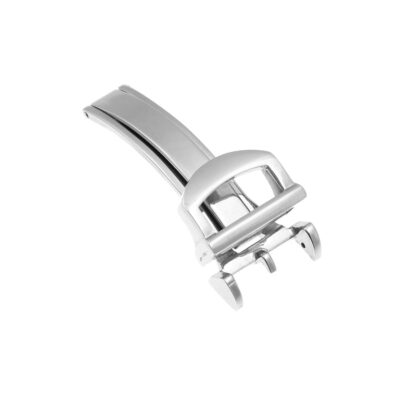 Stainless Steel Deployant Clasp for watch bands, 16mm size. Durable and stylish, this clasp enhances your watch's look while ensuring a secure fit. Perfect for any watch accessory collection