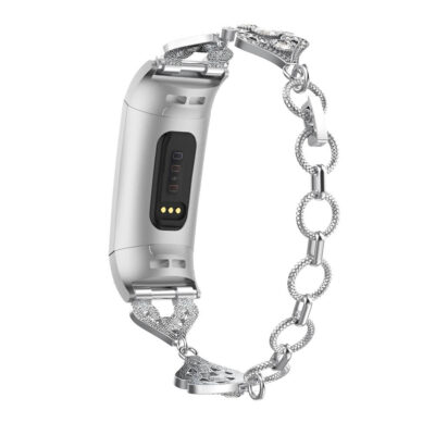 Elegant rhinestone evening bracelet for Fitbit Charge 4 & Charge 3, perfect for adding a touch of glamour to your smartwatch. Shop stylish watch bands and accessories at Ele Straps