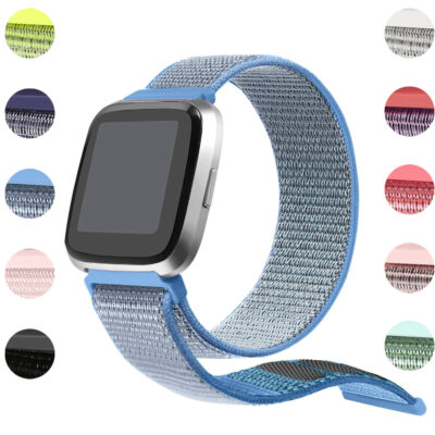 Everyday Nylon Sport Strap for Fitbit Versa & Versa 2, featuring a stylish design and comfortable fit. Available in multiple colors, perfect for daily wear and fitness activities