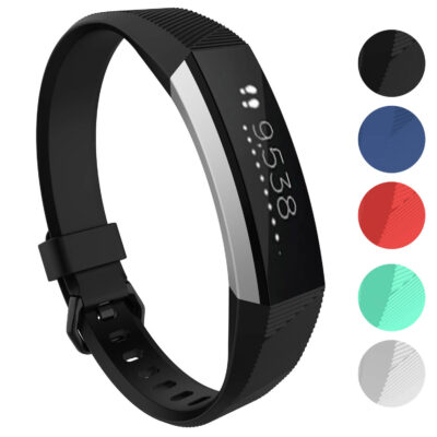 Rubber band for Fitbit Alta & Alta HR in sleek black design. Durable and comfortable, this strap enhances your fitness experience. Available in multiple colors at Ele Straps