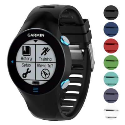 Active Band for Garmin Forerunner 610 in sleek black, designed for comfort and durability. Perfect for fitness enthusiasts seeking stylish watch bands and accessories