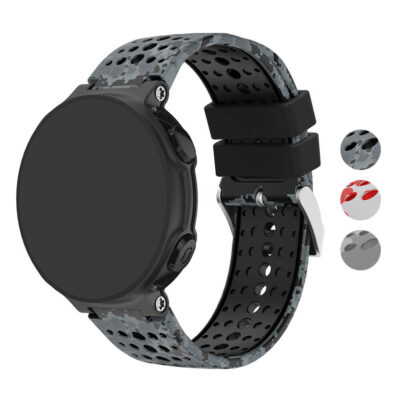 Camo Active Band for Garmin Forerunner 220/230/235/260/620/735XT/Approach S5/S6/S20. Stylish, durable watch strap designed for active lifestyles. Perfect for fitness enthusiasts