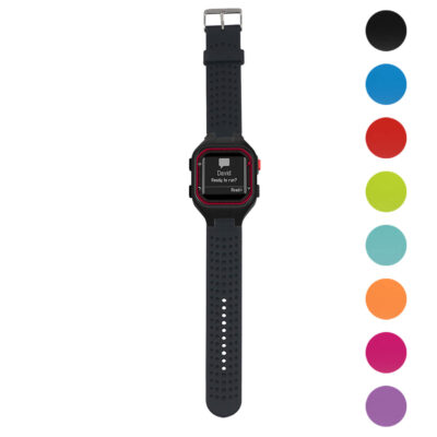 Active Band for Large Garmin Forerunner 25 in sleek black, designed for comfort and durability. Perfect for fitness enthusiasts seeking stylish watch bands and accessories