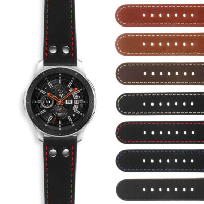 Elevate your style with the Leather Pilot Strap for Samsung Galaxy Watch. Available in 20mm and 22mm sizes, this strap combines durability with sleek design, perfect for any occasion