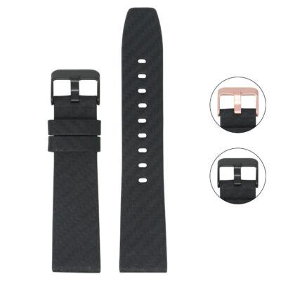 Carbon Fiber Embossed Leather Strap for Fitbit Versa & Versa 2. Upgrade your smartwatch with this stylish, durable strap, perfect for everyday wear and fitness activities