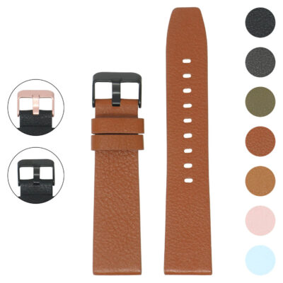 Textured Leather Strap for Fitbit Versa & Versa 2. Upgrade your smartwatch with this stylish, durable band available in multiple colors. Perfect for everyday wear and fitness tracking