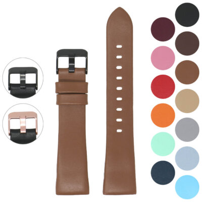 Smooth leather strap for Fitbit Charge 4 & Charge 3. Stylish and durable, this band enhances your smartwatch with a comfortable fit. Available in various colors for a personalized touch