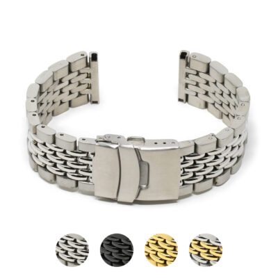 Elevate your style with the 22mm Beads of Rice Smart Watch Bracelet. This elegant watch band features a classic design, perfect for any occasion. Available in multiple colors