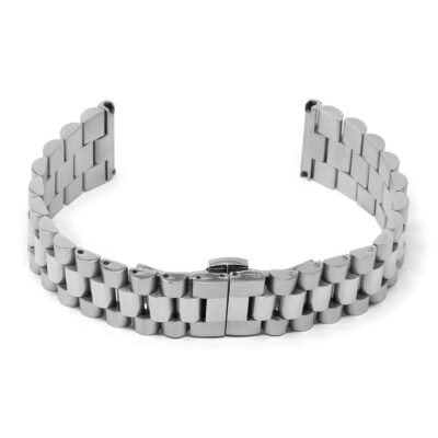 Stylish Metal Band with Hidden Clasp for watches, available in 20mm and 22mm sizes. Perfect for adding a sleek, modern touch to your timepiece. Durable metal design