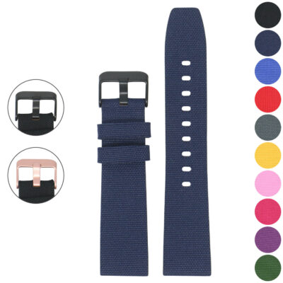 Nylon strap for Fitbit Versa & Versa 2, available in multiple colors. Durable and stylish, perfect for everyday wear. Upgrade your smartwatch with this comfortable accessory