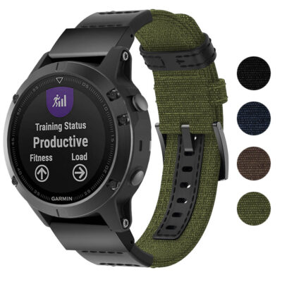 Rugged Canvas Band for Garmin Approach S70 (47mm) offers durability and style. Perfect for outdoor enthusiasts, available in multiple colors for a personalized look