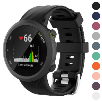 Active Band for Garmin Forerunner 45 / 45S / Swim 2 in sleek black. Durable and comfortable, perfect for sports and daily wear. Explore stylish options at Ele Straps today!