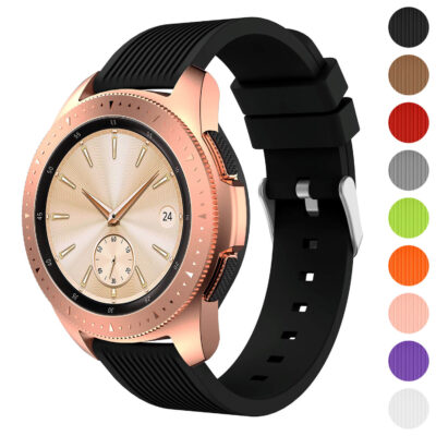 Athletic Band for Samsung Galaxy Watch 42mm, Galaxy Watch Active, and Gear S2 Classic. This 20mm strap offers comfort and style for your active lifestyle. Available in multiple colors