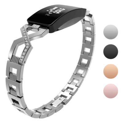 Stylish Jewelry Bracelet for Fitbit Inspire & Inspire HR. Upgrade your fitness tracker with this elegant strap featuring a sleek design and sparkling accents. Perfect for any occasion!