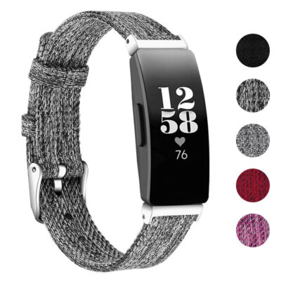 Everyday Canvas Strap for Fitbit Inspire & Inspire HR. Stylish, durable, and comfortable, this adjustable strap enhances your fitness tracker with a modern look. Available in multiple colors