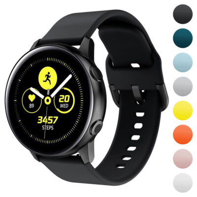 Classic Silicone Band for Samsung Galaxy Watch Active, Galaxy Watch 42mm, and Gear S2 Classic. Durable 20mm strap available in multiple colors. Perfect accessory for style and comfort