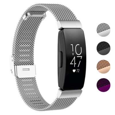 Stylish Mesh Band for Fitbit Inspire & Inspire HR, featuring a sleek design and comfortable fit. Available in multiple colors for a personalized look. Perfect accessory for fitness enthusiasts