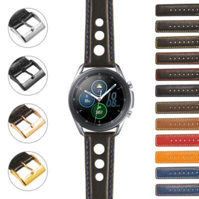 Upgrade your Samsung Galaxy Watch 3 with the Leather Rally Strap, available in 20mm and 22mm sizes. Stylish, durable, and perfect for any occasion. Shop now!