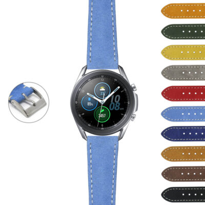 Classic Suede Strap for Samsung Galaxy Watch 3 available in 20mm and 22mm sizes. Elevate your style with this comfortable, stylish watch band in various colors. Perfect for any occasion!